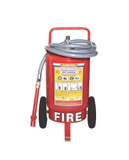 25 kg BC - ABC Trolley Mounted Fire Extinguisher
