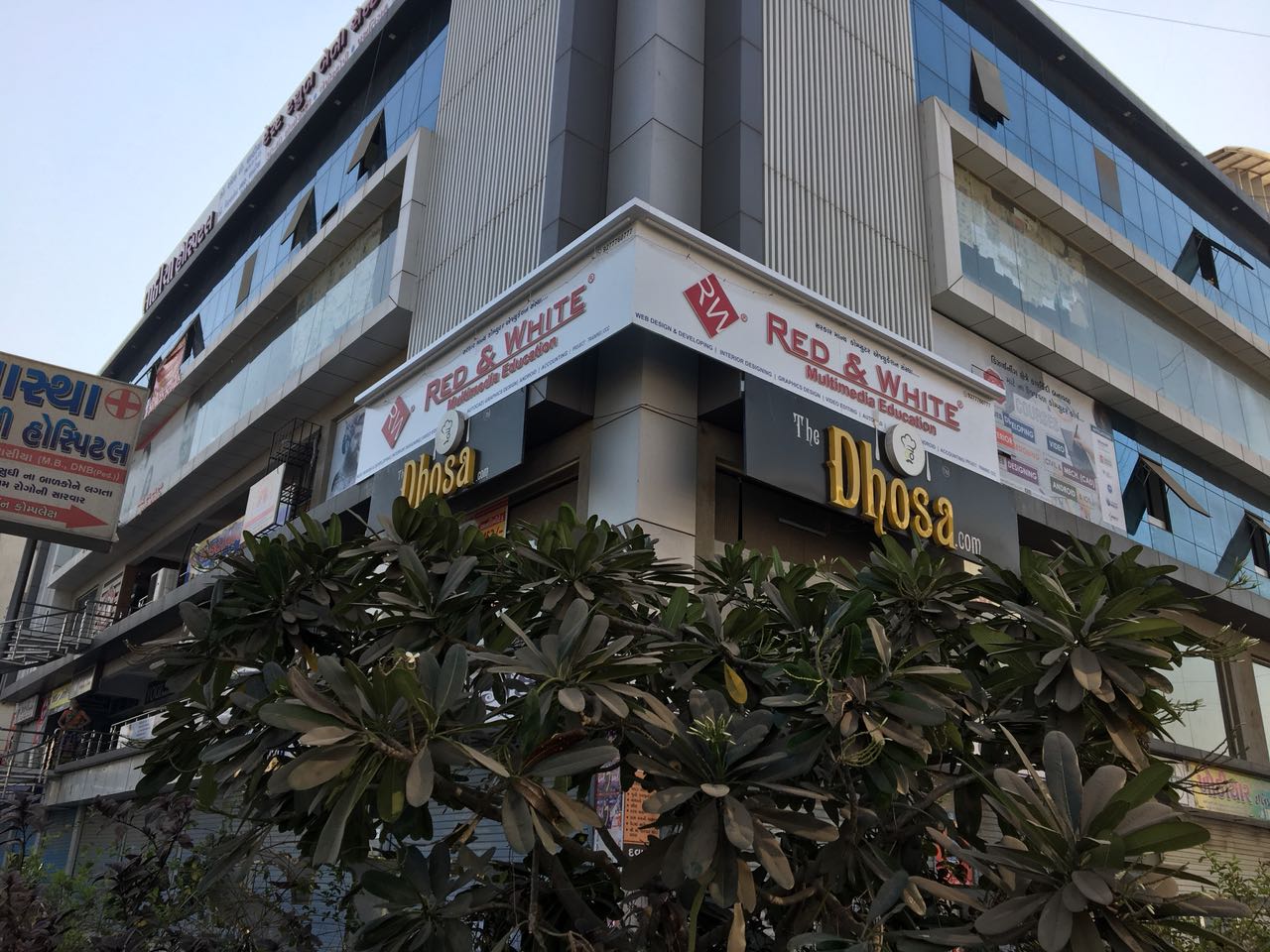 Red & White Multimedia Education